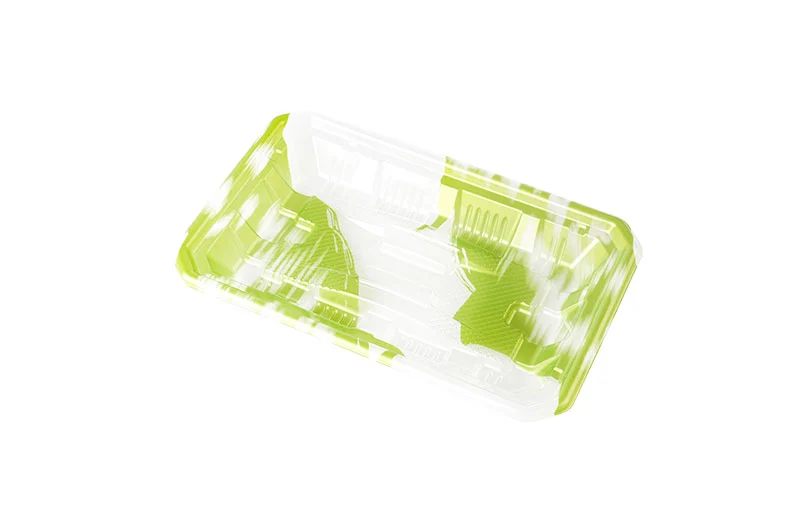 Green Plastic PET Seafood Tray